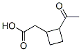 Cyclobutaneacetic acid, 2-acetyl- (9CI) Structure