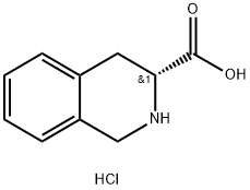 D-1,2,3,4-テトラヒドロイソキノリン-3-カルボン酸塩酸塩 化学構造式