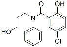 5-クロロ-N-(3-ヒドロキシプロピル)-N-フェニルサリチルアミド 化学構造式