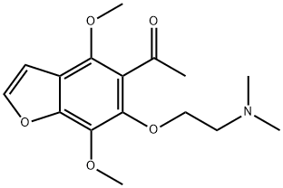 1-[6-[2-(ジメチルアミノ)エトキシ]-4,7-ジメトキシベンゾフラン-5-イル]エタノン 化学構造式