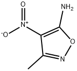 3‐メチル‐4‐ニトロイソオキサゾール‐5‐アミン 化学構造式