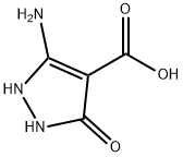 5-氨基-2,3-二氢-3-氧代-1H-吡唑-4-羧酸 结构式