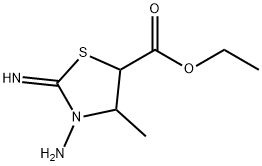 5-Thiazolidinecarboxylicacid,3-amino-2-imino-4-methyl-,ethylester(9CI) Structure