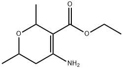 2H-Pyran-3-carboxylicacid,4-amino-5,6-dihydro-2,6-dimethyl-,ethylester Structure