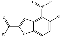 5-CHLORO-4-NITRO-1-BENZOFURAN-2-CARBOXYLIC ACID Structure