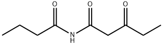 Pentanamide,  3-oxo-N-(1-oxobutyl)- Structure
