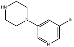 1-(5-Bromo-3-pyridyl)piperazine Structure