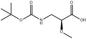 Propanoic acid, 3-[[(1,1-dimethylethoxy)carbonyl]amino]-2-methoxy-, (2S)- Structure