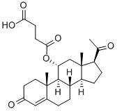 11-ALPHA-HYDROXY-4-PREGNENE-3,20-DIONE 11-HEMISUCCINATE 结构式