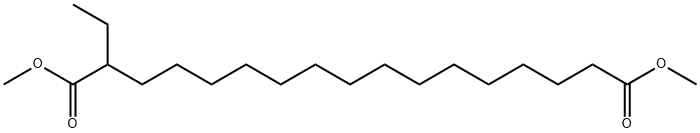 2-エチルヘプタデカン二酸ジメチル 化学構造式