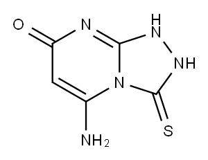 5-AMINO-3-MERCAPTO-[1,2,4]TRIAZOLO-[4,3-A]PYRIMIDIN-7-OL Structure