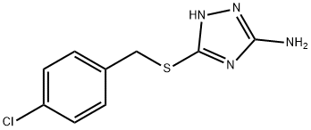 5-[(4-氯苄基)硫基]-4H-1,2,4-三唑-3-基胺, 41266-78-8, 结构式