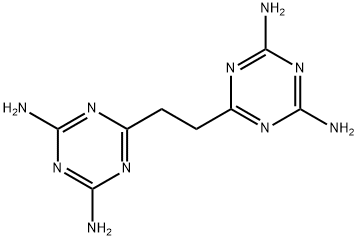 1,2-ビス(2,4-ジアミノ-1,3,5-トリアジン-6-イル)エタン 化学構造式