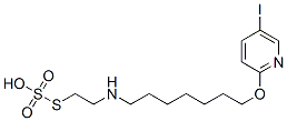 Thiosulfuric acid hydrogen S-[2-[[7-[(5-iodo-2-pyridinyl)oxy]heptyl]amino]ethyl] ester Struktur