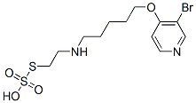 チオ硫酸S-[2-[[5-[(3-ブロモ-4-ピリジル)オキシ]ペンチル]アミノ]エチル] 化学構造式