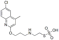Thiosulfuric acid hydrogen S-[2-[[3-[(6-chloro-4-methyl-2-quinolyl)oxy]propyl]amino]ethyl] ester 结构式