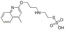 チオ硫酸水素S-[2-[[3-[(4-メチル-2-キノリニル)オキシ]プロピル]アミノ]エチル] 化学構造式