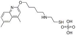 2-[5-(4,6-Dimethyl-2-quinolyloxy)pentyl]aminoethanethiol sulfate 结构式