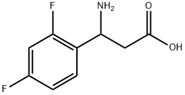 3-AMINO-3-(2,4-DIFLUORO-PHENYL)-PROPIONIC ACID, 412925-23-6, 结构式