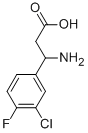 3-AMINO-3-(3-CHLORO-4-FLUORO-PHENYL)-PROPIONIC ACID Structure