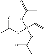 トリアセトキシ(ビニル)シラン 化学構造式