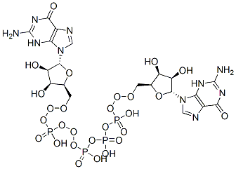 四りん酸α,δ-ジ(5′-グアノシル) 化学構造式