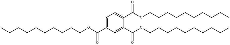 1,2,4-ベンゼントリカルボン酸トリ(デシル) 化学構造式