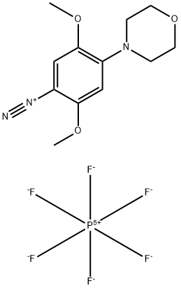 2,5-dimethoxy-4-(morpholin-4-yl)benzenediazonium hexafluorophosphate Struktur