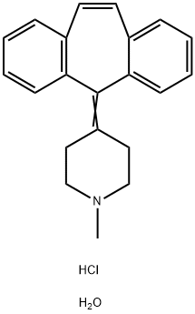 盐酸赛庚啶半水合物, 41354-29-4, 结构式