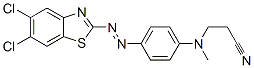 3-[[4-[(5,6-ジクロロベンゾチアゾール-2-イル)アゾ]フェニル](メチル)アミノ]プロピオノニトリル 化学構造式