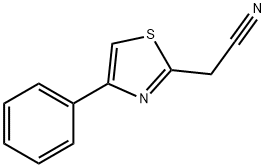 2-氰基甲基-4-苯基-1,3-噻唑, 41381-89-9, 结构式