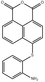 6-[(2-アミノフェニル)チオ]-1H,3H-ナフト[1,8-cd]ピラン-1,3-ジオン 化学構造式