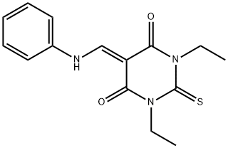 1,3-Diethyldihydro-5-[(phenylamino)methylene]-2-thioxo-4,6(1H,5H)-pyrimidinedione Structure