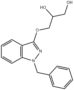1-Benzyl-3-(2,3-dihydroxypropoxy)-1H-indazole 结构式