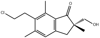 (S)-6-(2-Chloroethyl)-2,3-dihydro-2-hydroxymethyl-2,5,7-trimethyl-1H-inden-1-one Structure