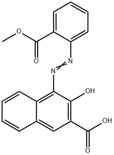 3-hydroxy-4-[[2-(methoxycarbonyl)phenyl]azo]-2-naphthoic acid 结构式