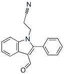 3-formyl-2-phenyl-1H-indole-1-propiononitrile 结构式