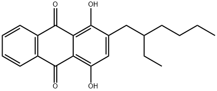 2-(2-ethylhexyl)-1,4-dihydroxyanthraquinone 结构式