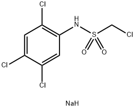 [[(クロロメチル)スルホニル](2,4,5-トリクロロフェニル)アミノ]ナトリウム 化学構造式