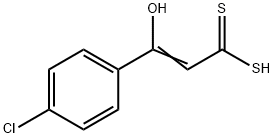 3-(4-クロロフェニル)-3-ヒドロキシプロペンジチオ酸 化学構造式