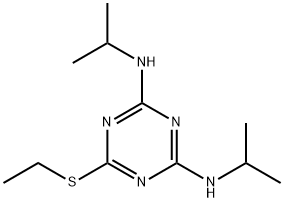 6-エチルチオ-2,4-ビス(イソプロピルアミノ)-1,3,5-トリアジン 化学構造式