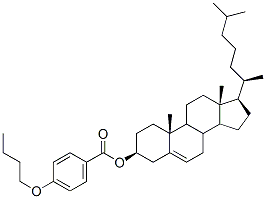 cholest-5-en-3beta-yl p-butoxybenzoate Struktur