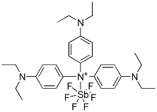 tris[4-(diethylamino)phenyl]ammoniumyl hexafluoroantimonate(1-) Structure