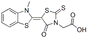 5-(3-methylbenzothiazol-2(3H)-ylidene)-4-oxo-2-thioxothiazolidin-3-acetic acid Structure
