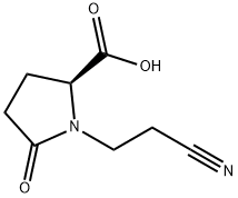 1-(2-cyanoethyl)-5-oxo-L-proline Structure