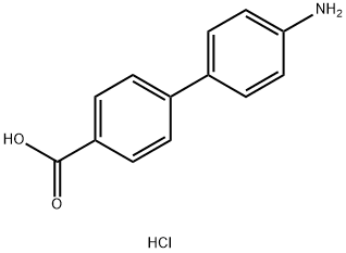 4'-アミノ-[1,1'-ビフェニル]-4-カルボン酸塩酸塩 化学構造式