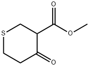 4-オキソテトラヒドロ-2H-チオピラン-3-カルボン酸メチル 化学構造式