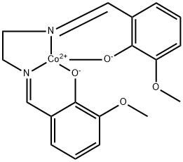 COBALT, [[2,2'-[1,2-ETHANEDIYLBIS[(NITRILO-KN)METHYLIDYNE]]BIS[6-METHOXYPHENOLATO-KO]](2-)]-, (SP-4-2)- Structure