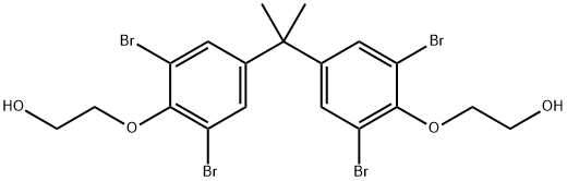 2,2-双[4-(2-羟基乙氧基)-3,5-二溴苯基]丙烷, 4162-45-2, 结构式