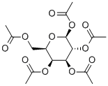 ペンタ-O-アセチル-β-D-ガラクトピラノース 化学構造式
